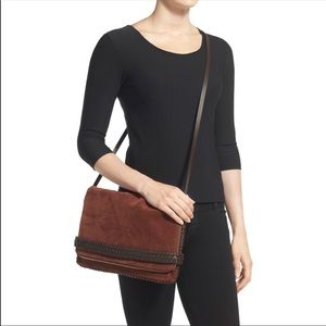 All Saints Burgundy Crossover Bag/Clutch
